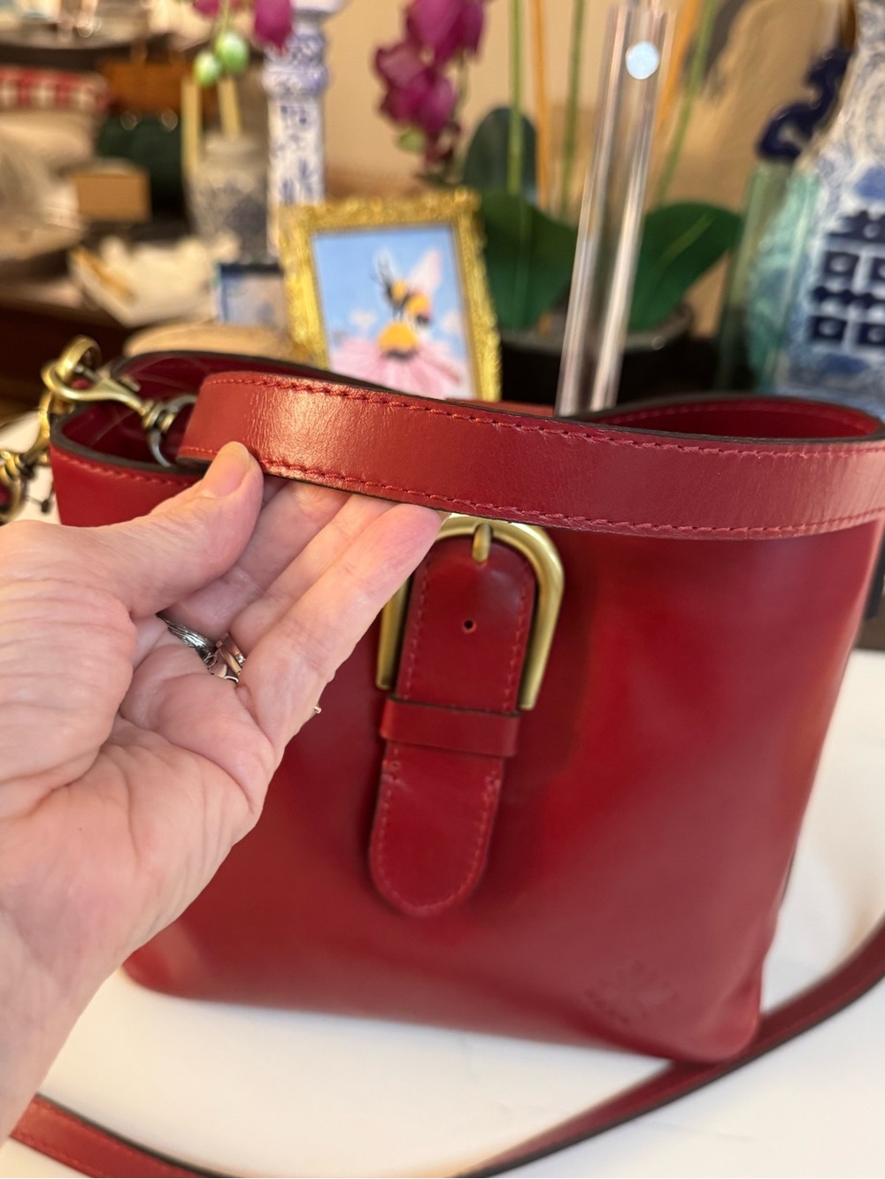 ❤️❤️ NWT PATRICIA NASH IRVING BUCKET BAG! ❤️❤️ - Picture 3 of 11